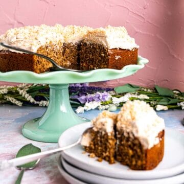 coconut coffee cake featured image.