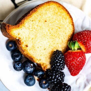 cream cheese pound cake featured image.