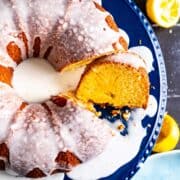 lemon yogurt cake featured image.