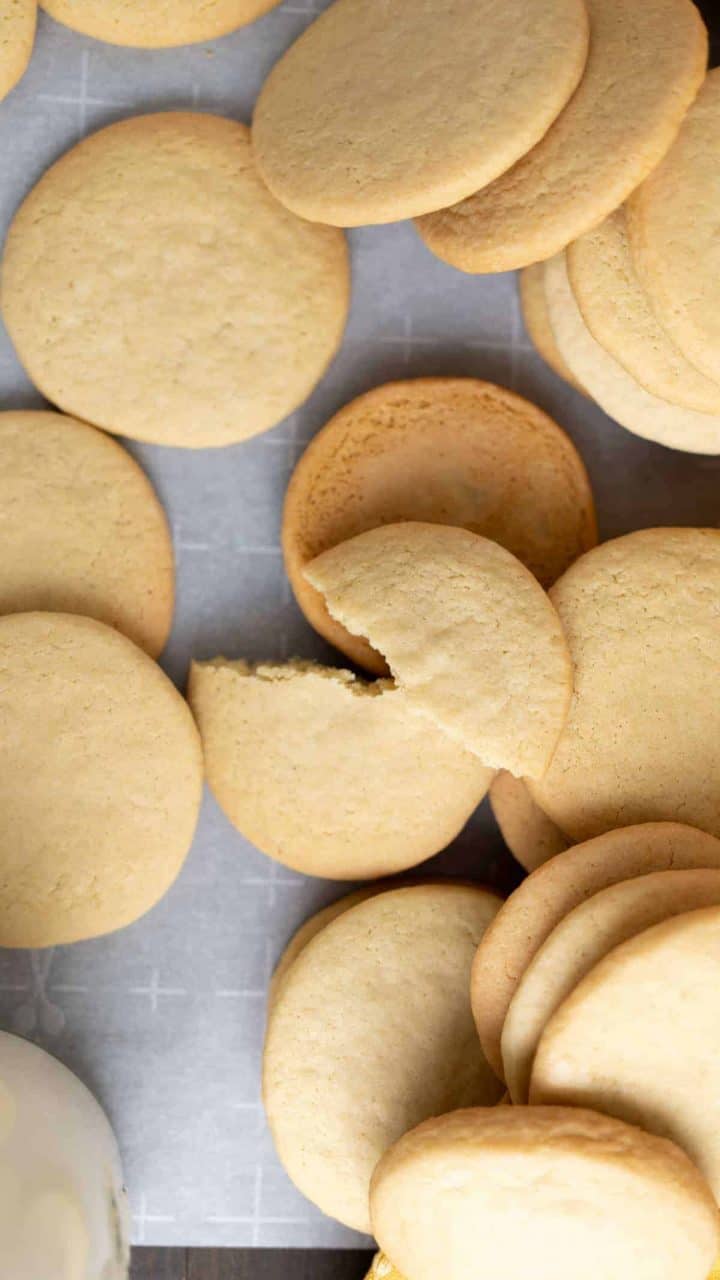 Close up shot of the tea cakes.