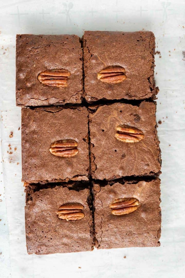 brownies sitting together next to each other.