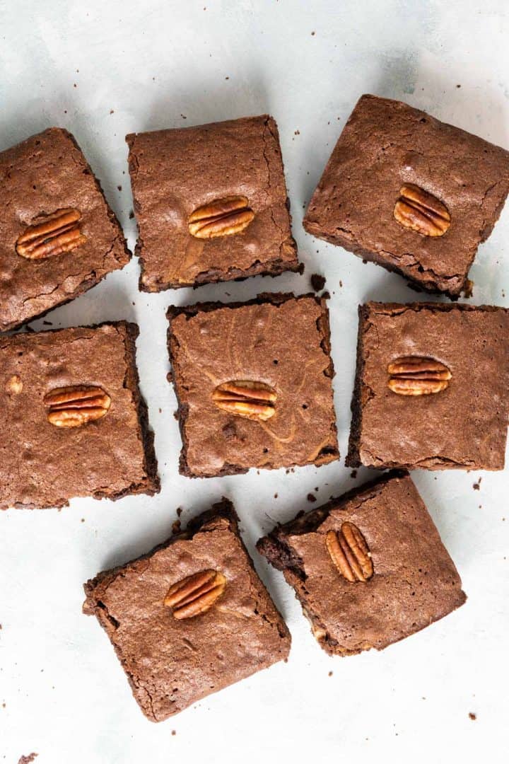 brownies scattered on the board.