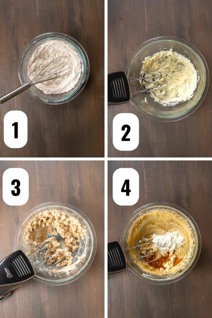 steps to prepare batter for cinnamon cupcakes.