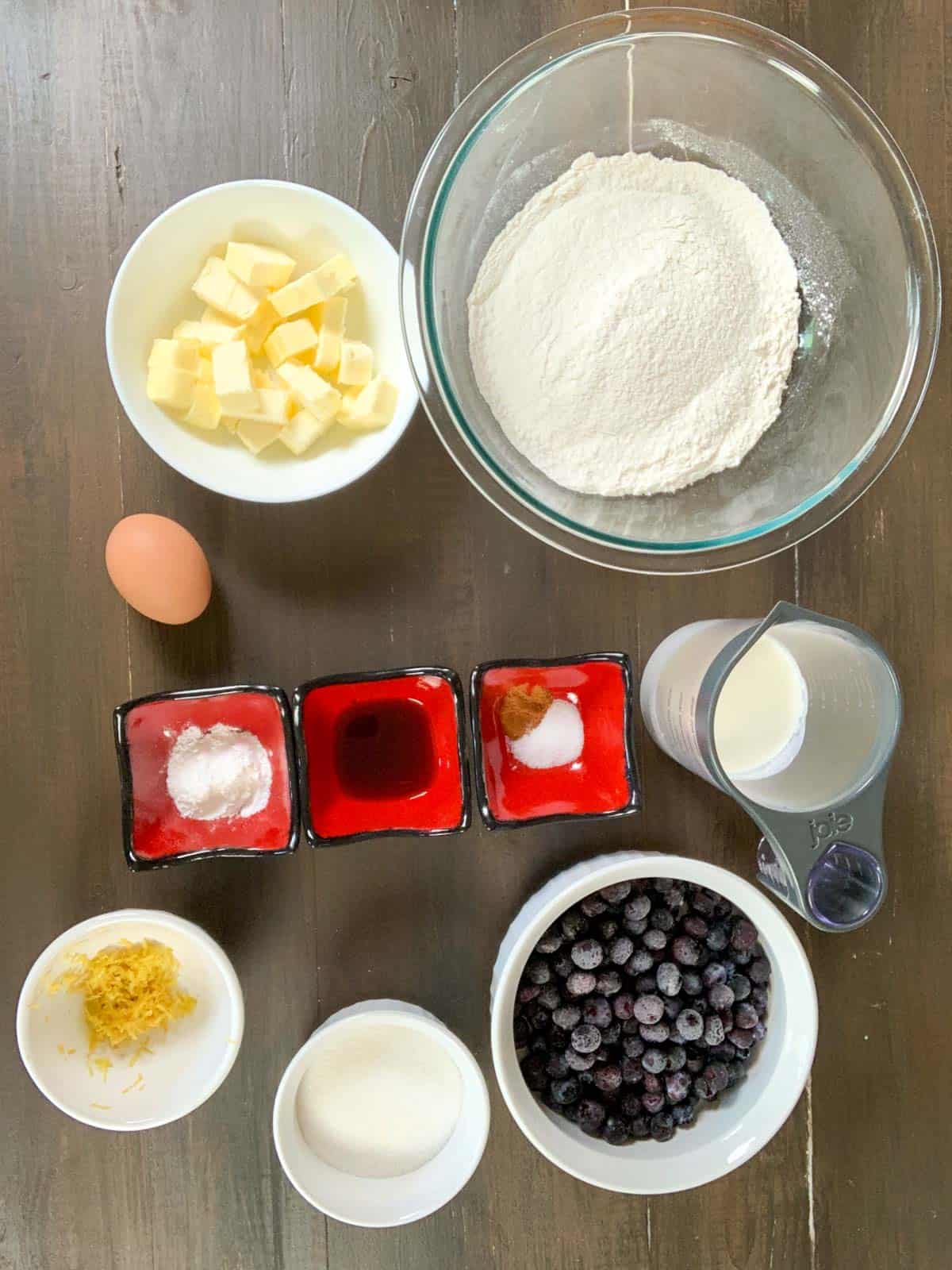 ingredients required for starbucks blueberry scones.