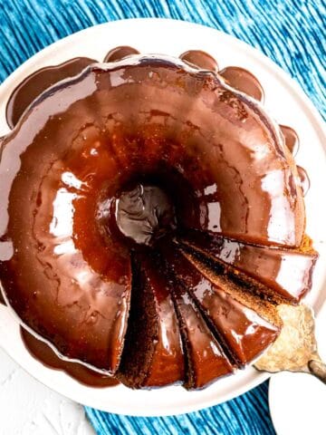 chocolate sour cream pound cake main image.