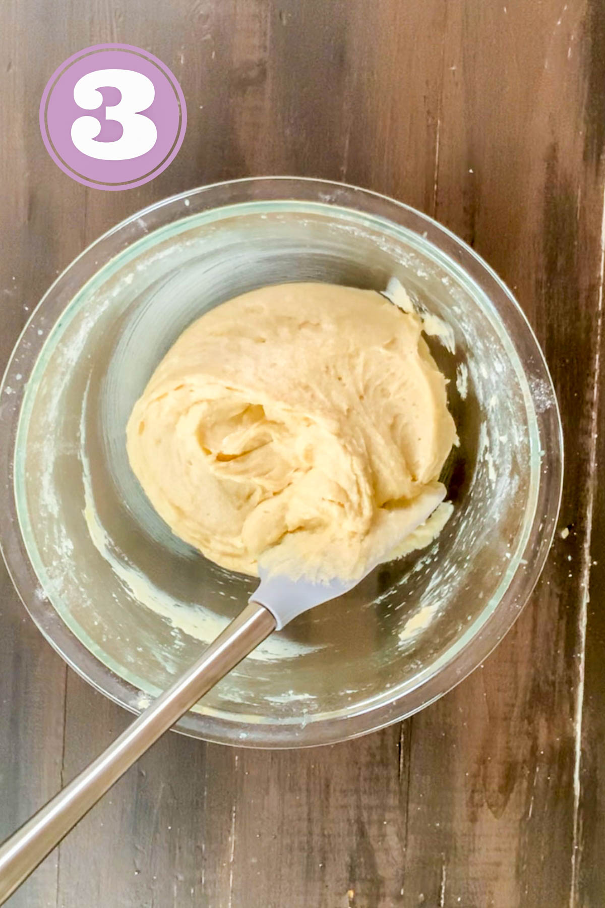 Sticky and soft lemon crinkle cookie dough ready to go in the fridge.