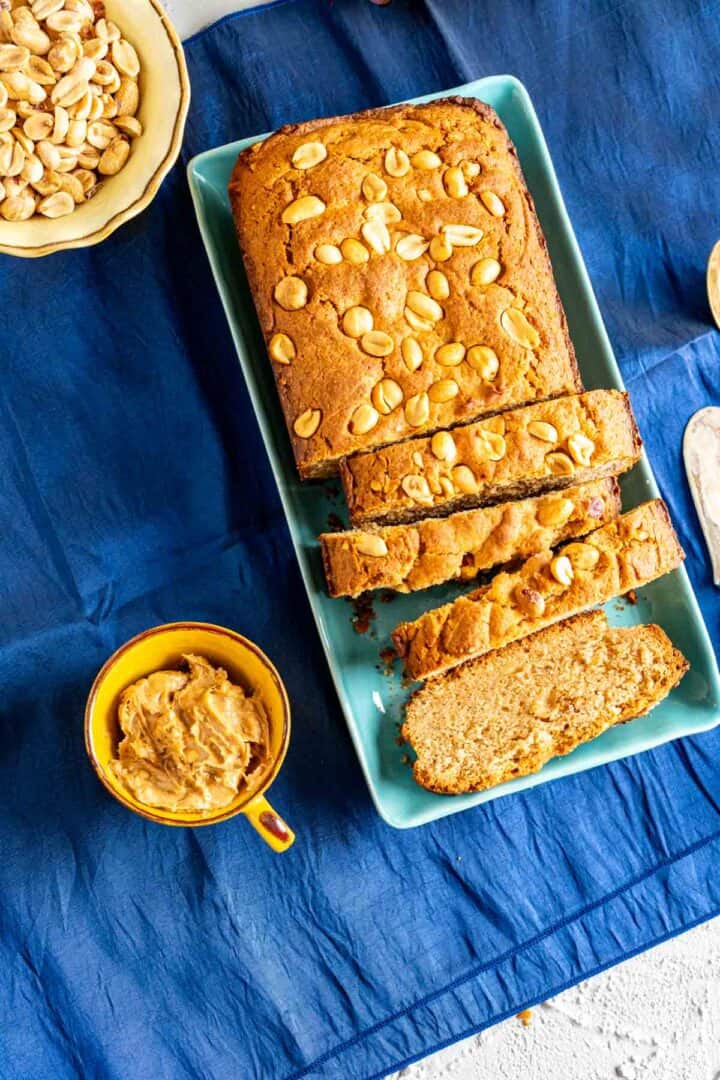 slices of quick bread on a plate.